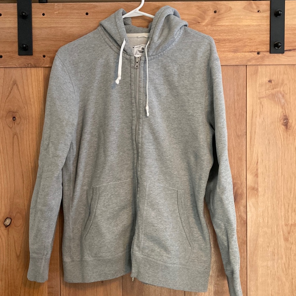 Reigning Champ Midweight Full Zip Hoodie Gray Size Large